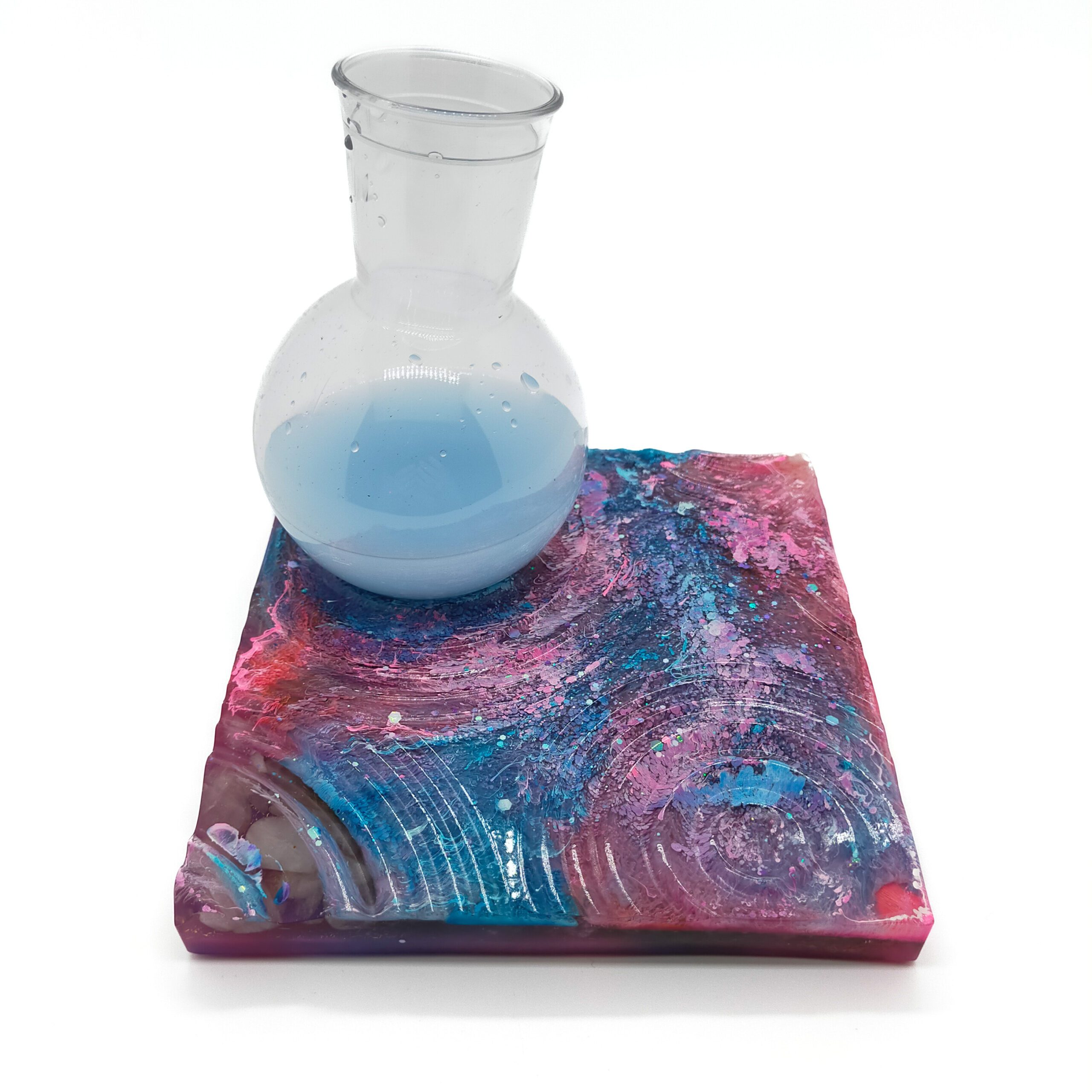 Orgonite plaat ''rainbow flake'' Orgonite plaat ''rainbow flake''