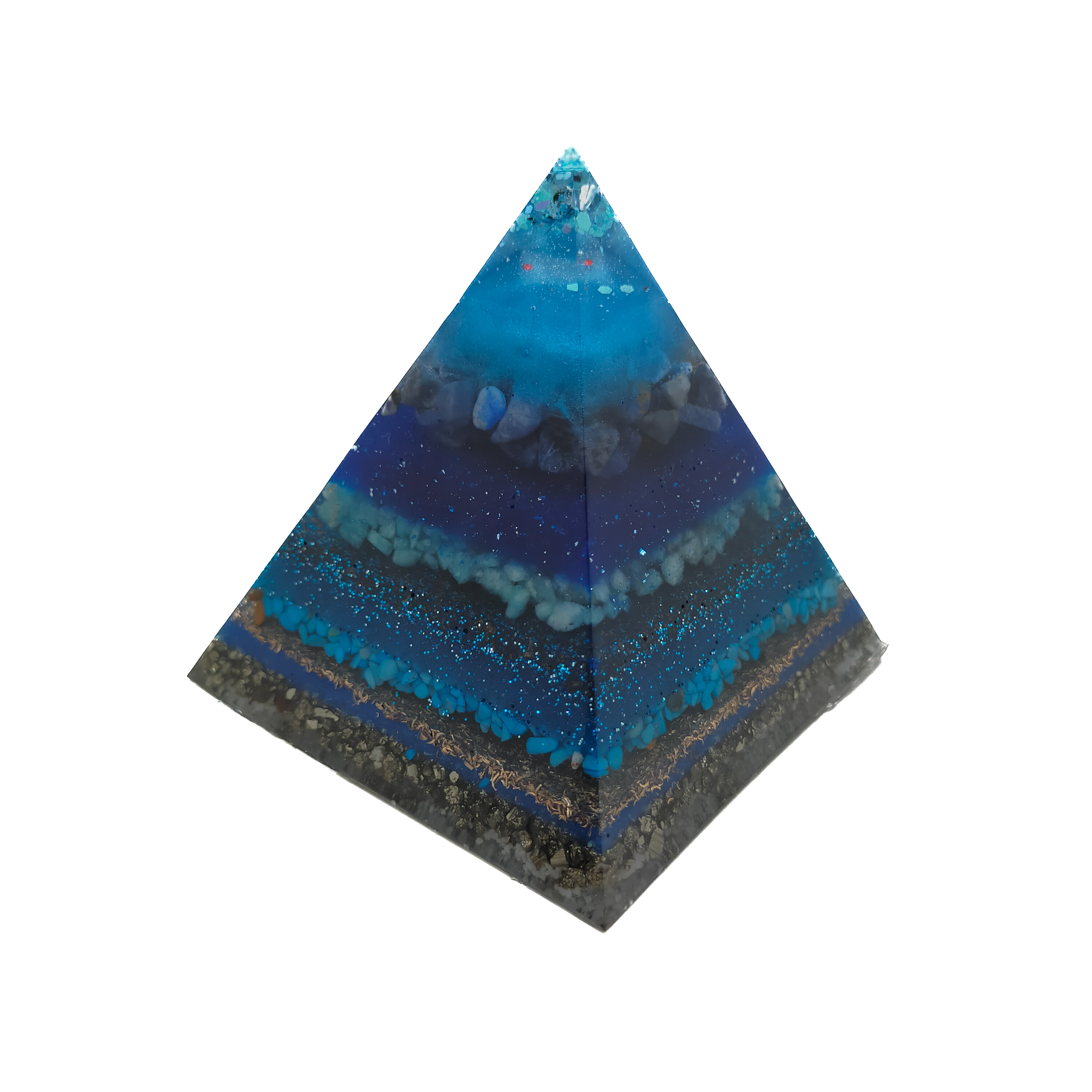 Orgonite pyramide True Blue Orgonite pyramide _True Blue_