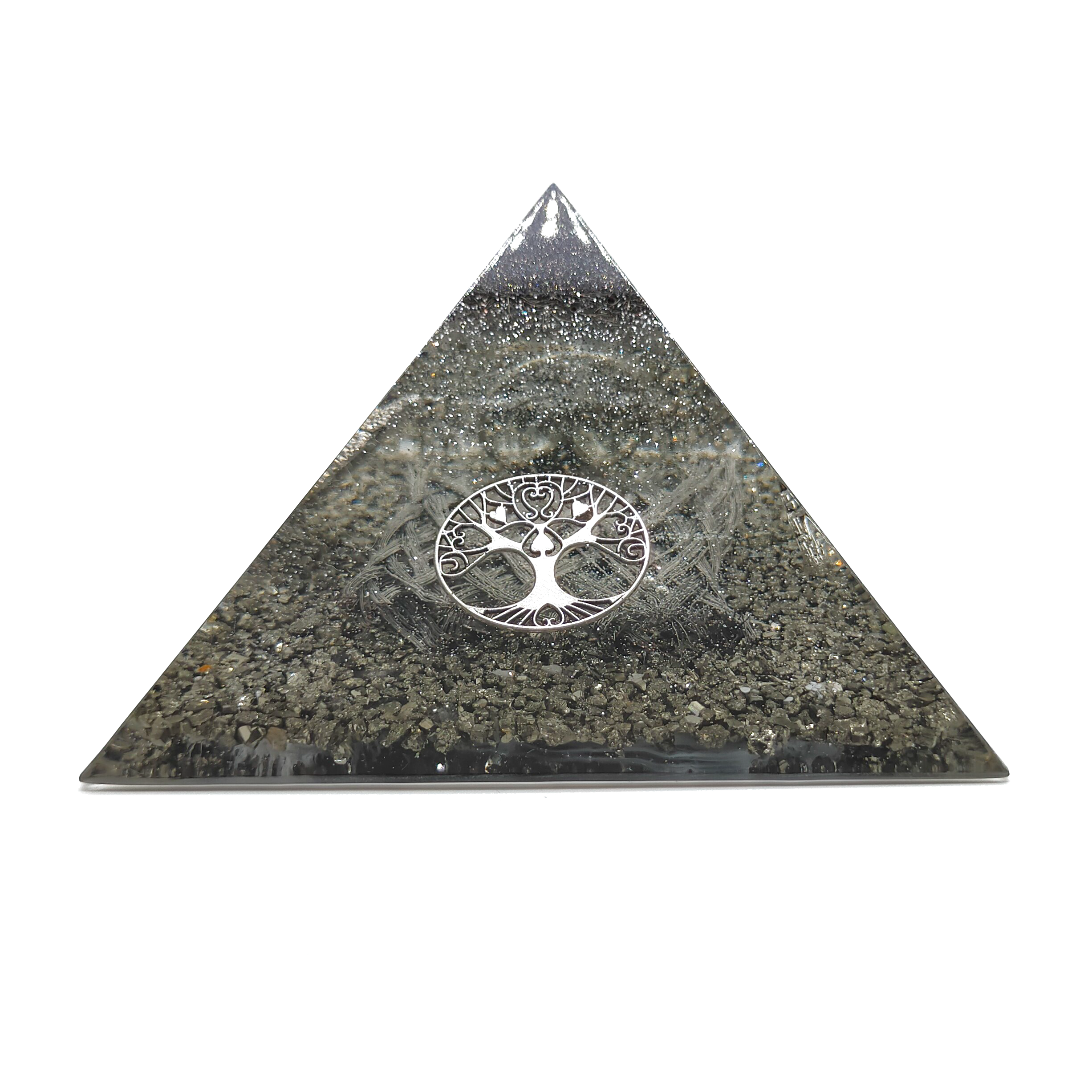Orgonite pyramide Silver Strength Orgonite pyramide Silver Strength