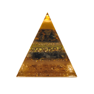 Orgonite Piramide Gold protection